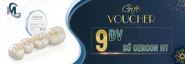 Gift voucher 9 đơn vị sứ Cercon HT